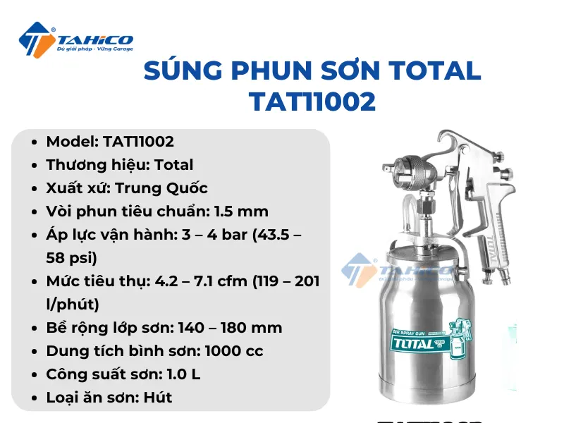 Súng phun sơn Total TAT11001, TAT11002, TAT11004, TAT11005