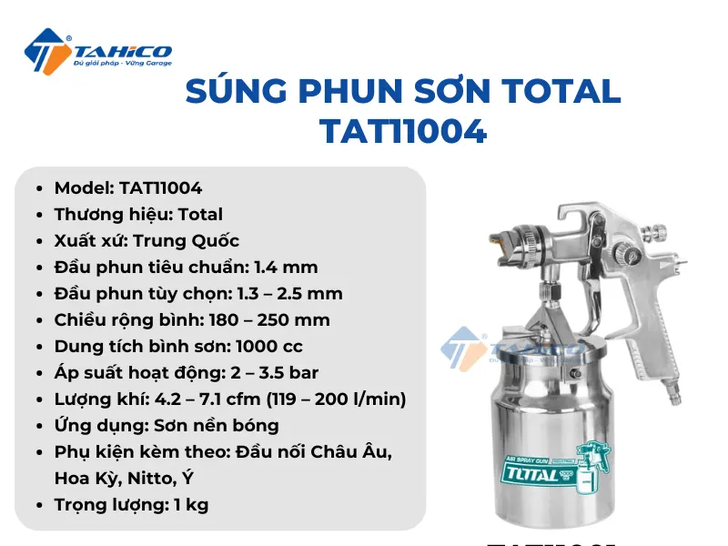 Súng phun sơn Total TAT11001, TAT11002, TAT11004, TAT11005