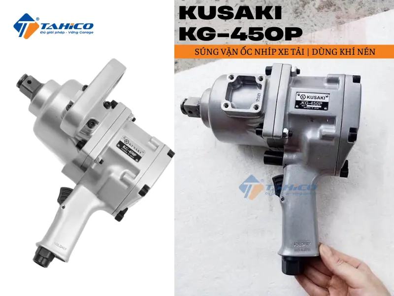 Súng vặn ốc nhíp xe tải Kusaki KG-450P 1 inch | Dùng khí nén