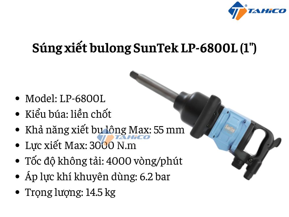Súng xiết bulong SunTek LP-6800L/ LP-8000L/ LP-9000L (1″)