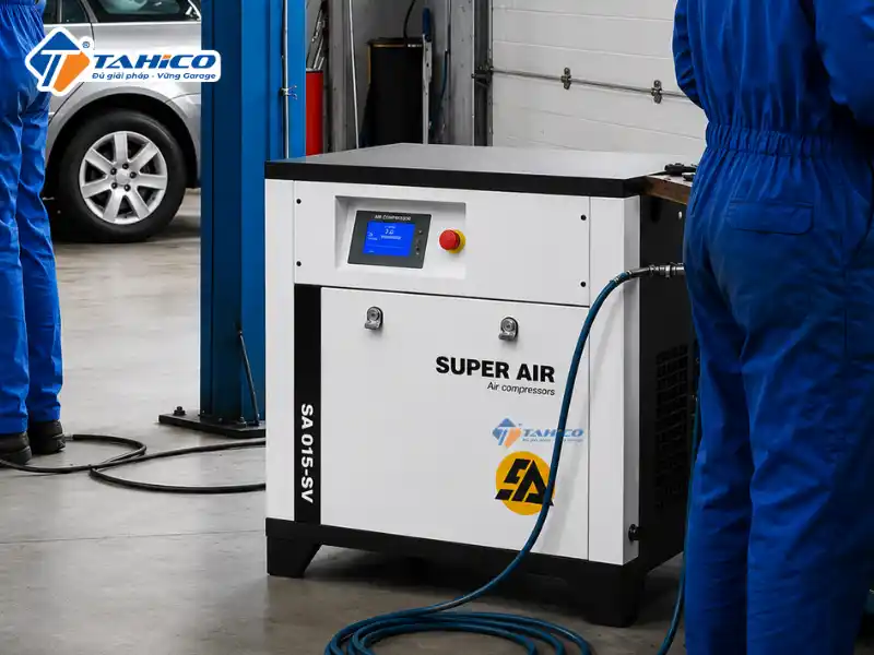 Máy nén khí trục vít Super Air SA015 Series 15HP – Biến tần tiết kiệm điện