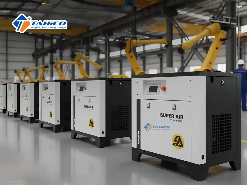 Hình ảnh máy nén khí trục vít Super Air SA050-SV 50HP