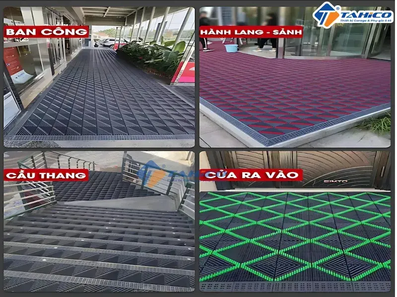 Tấm nhựa lau chùi chân khách sạn dạng tấm nhựa Module
