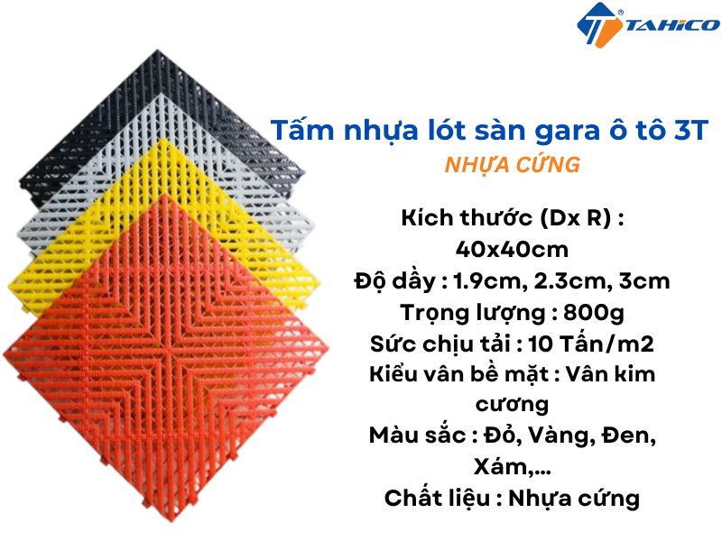 Tấm nhựa lót sàn gara ô tô 3T | Nhựa cứng, Nhựa dẻo