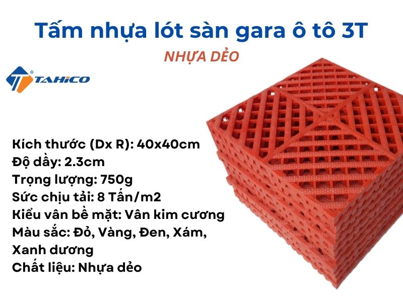 Tấm nhựa lót sàn gara ô tô 3T | Nhựa cứng, Nhựa dẻo