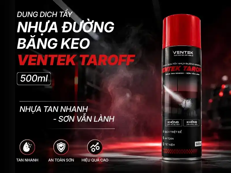 Đặc điểm tính năng tẩy nhựa đường, băng keo Ventek TarOff
