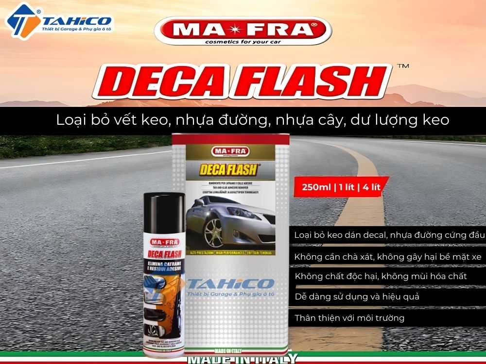 Tẩy nhựa đường, vết mưa axit Mafra Deca Flash