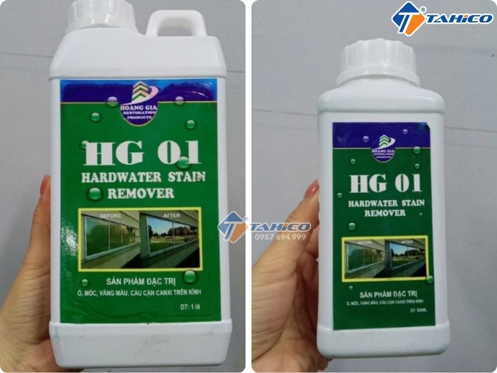 Tẩy ố, cặn trên kính HG-01 Hardwater Stain Remover | 500ml, 1 lít, 5 lít