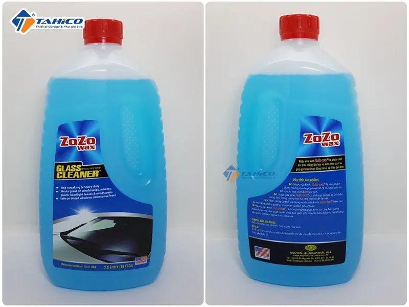 Tẩy ố kính Zozo Wax Glass Cleaner 2 lít