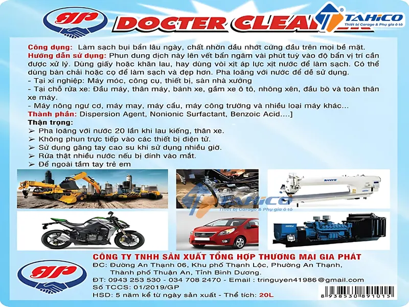 Tẩy rửa dầu mỡ đa năng Doctor Cleaner 20 lít