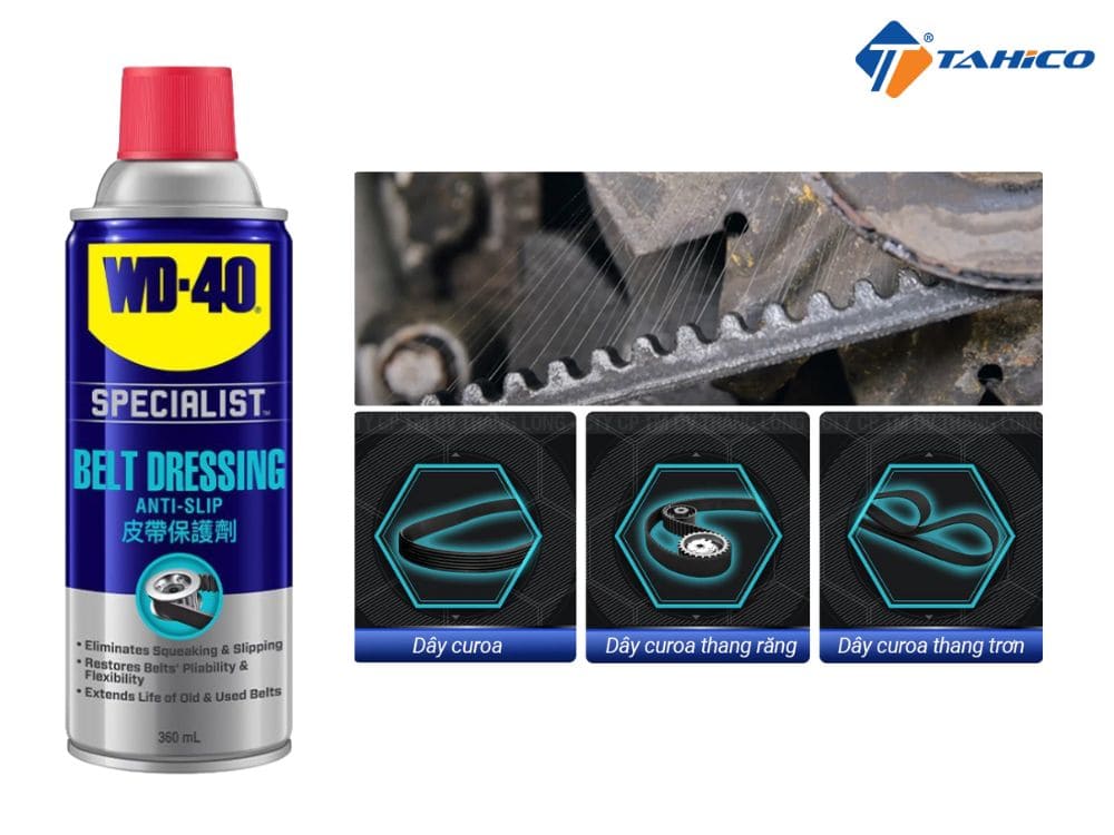 Tẩy rửa và bảo dưỡng dây curoa WD-40 Degraser/ Belt Dressing