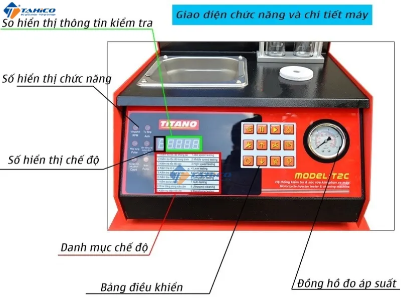 Thiết bị kiểm tra béc phun xăng điện tử FI Titano T2C / T2C+