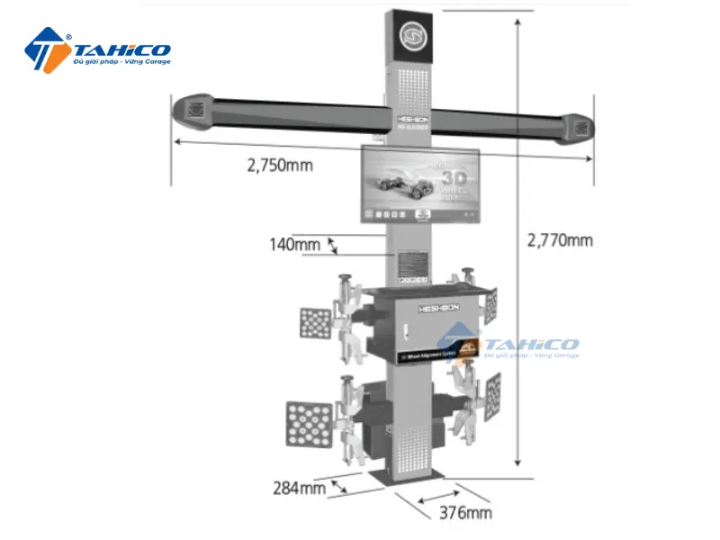Thiết bị kiểm tra góc lái 3D Heshbon HA-8000M