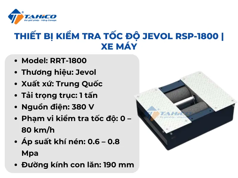 Thiết bị kiểm tra tốc độ Jevol RSP-1800 | Xe máy