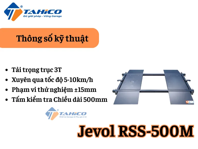 Đặc điểm Thiết bị kiểm tra trượt ngang Jevol RSS-500M