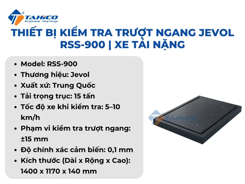 Thiết bị kiểm tra trượt ngang Jevol RSS-900 | Xe tải nặng