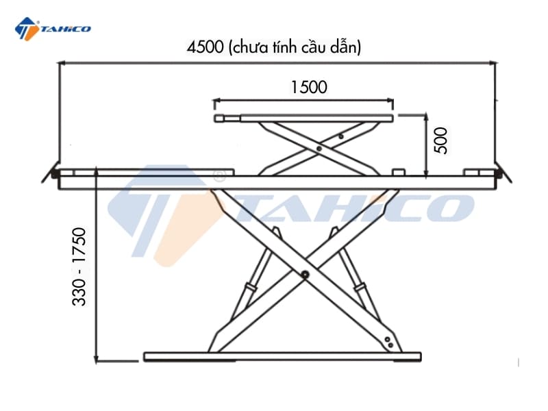 thông số kỹ thuật cầu nâng cắt kéo thân dài nâng toàn xe ATL-35SL