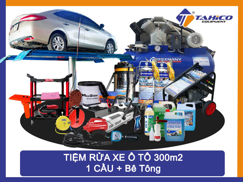 TIỆM RỬA XE Ô TÔ 300m2 1 CẦU - Bê Tông-2