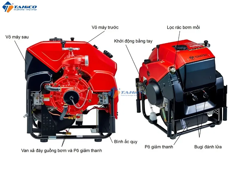 Máy bơm chữa cháy Tohatsu VC62AS, VC72AS