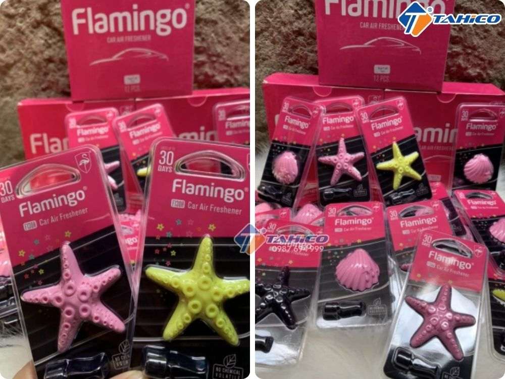 Treo thơm khử mùi Flamingo Car Air Freshener