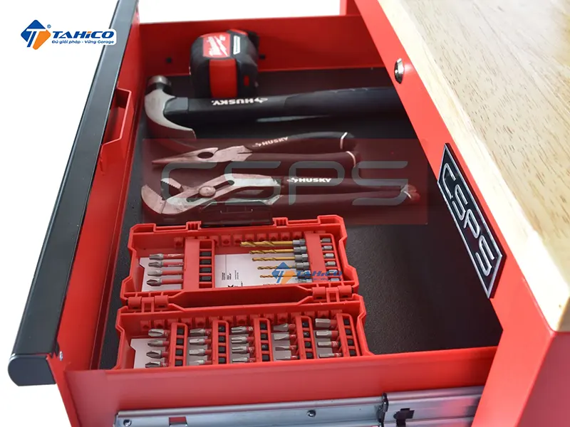 Tủ dụng cụ 1 hộc kéo CSPS 61cm | Màu đen/đỏ