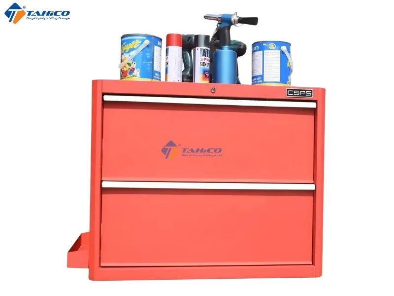 Tủ dụng cụ 2 hộc kéo CSPS 91cm | Màu đen/đỏ