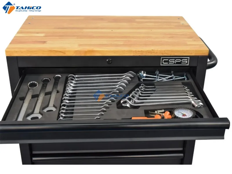 Tủ dụng cụ 7 hộc kéo CSPS 76cm | Màu đen, trắng, vàng