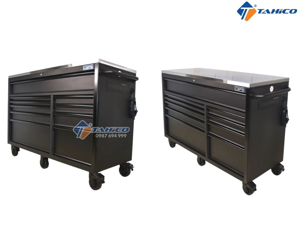 Tủ dụng cụ 9 hộc kéo CSPS 152cm | Màu đen, trắng, xanh
