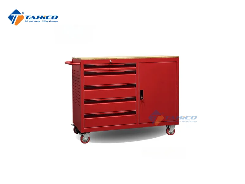Tủ dụng cụ công nghiệp Ally QT-4N1C-DO | 5 ngăn 1 cánh
