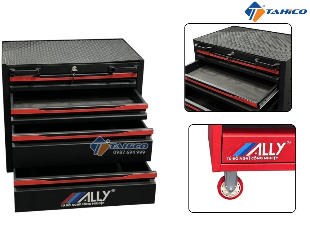 Tủ đựng đồ nghề 4 ngăn kéo có bánh xe ALLY QT-04