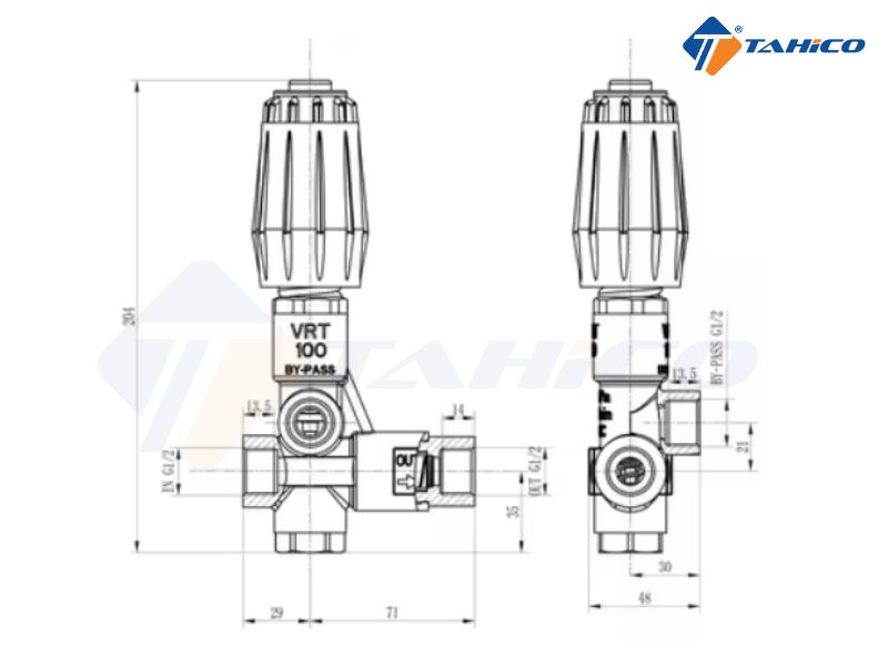 Van chỉnh áp lực VRT100 nhập khẩu của Ý