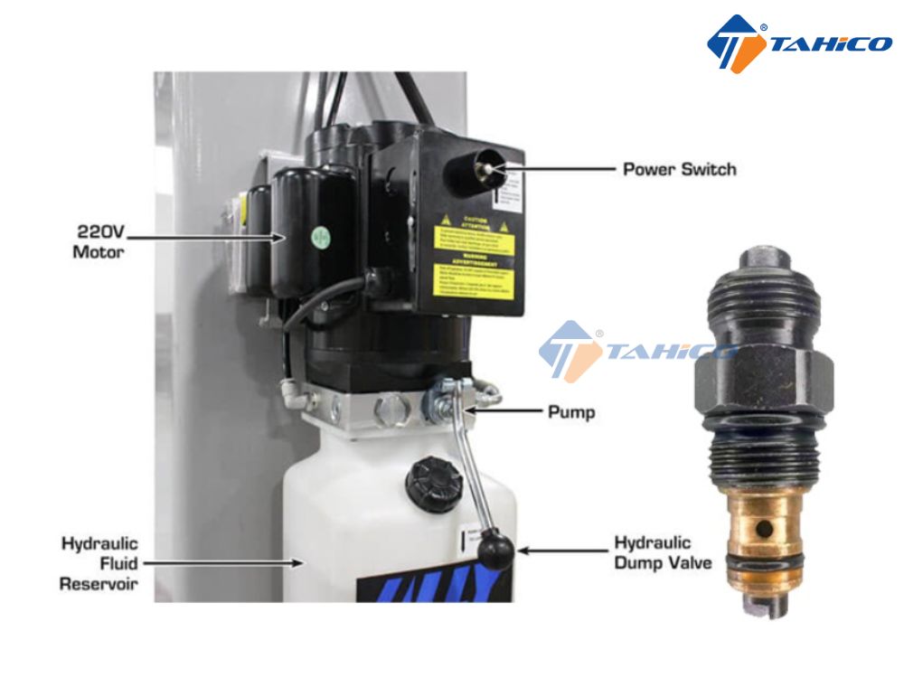 Van xả dầu cầu nâng ô tô 2 trụ 4 trụ màu đen