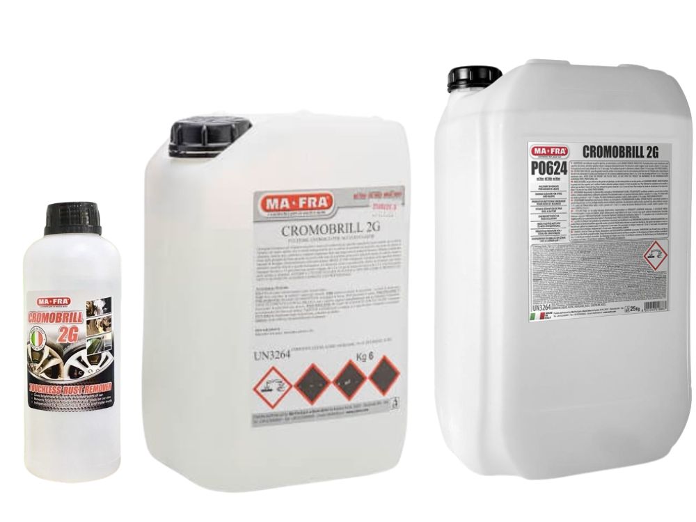 Vệ sinh lazang tẩy ố kính, rỉ sét Mafra Cromobrill 2G