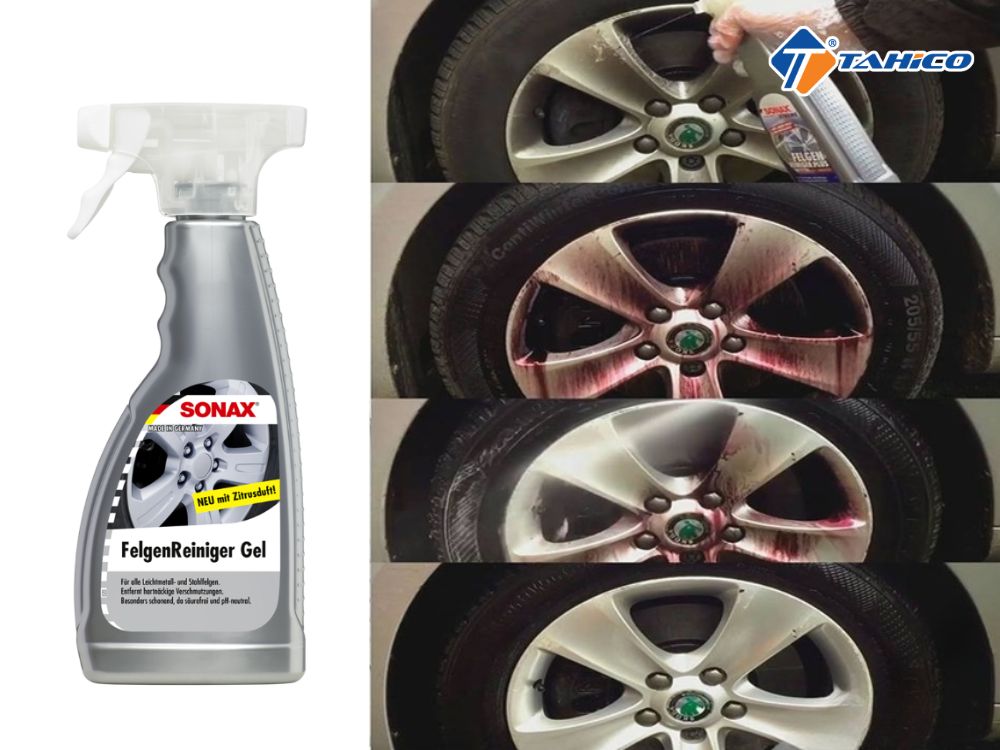 Vệ sinh mâm vành Sonax FelgenReiniger Gel 429200 500ml