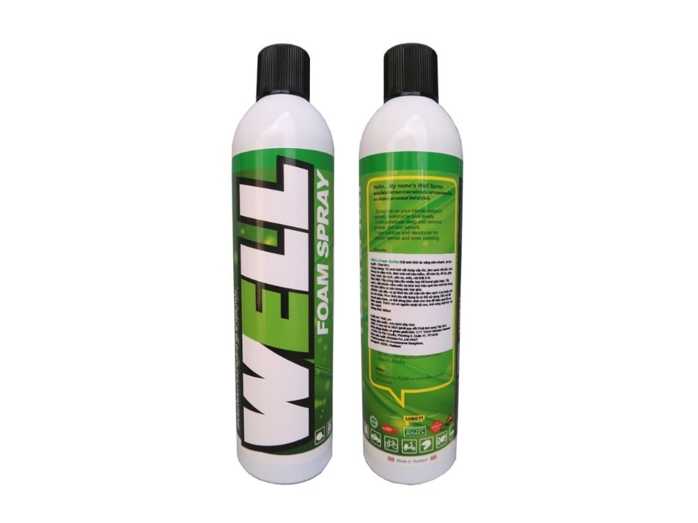 Vệ sinh nón, yên, rửa xe khô Lube71 Well Foam