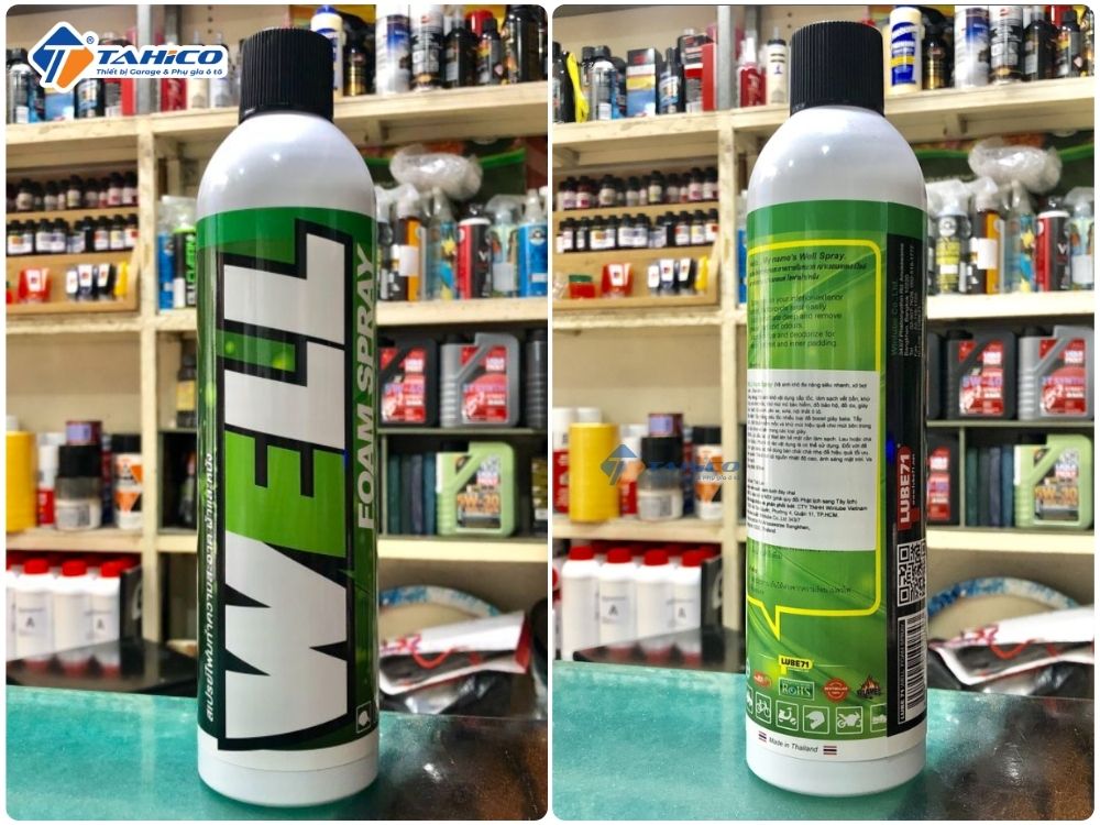 Vệ sinh nón, yên, rửa xe khô Lube71 Well Foam