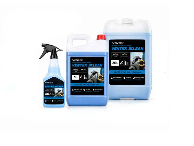Tẩy Rửa Dầu Mỡ, Sên Xe, Ố Vàng Ventek 3Clean