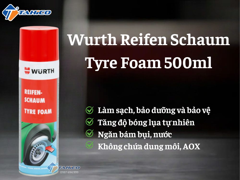 Bảo dưỡng lốp Wurth Reifen Schaum Tyre Foam 500ml