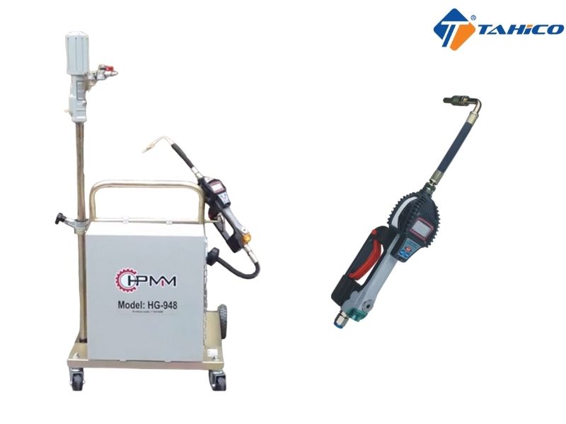 Xe bơm dầu và hóa chất có đồng hồ định lượng HG-948