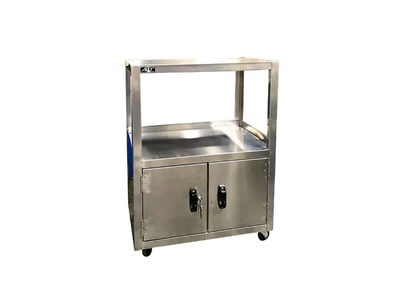 Xe đẩy đồ nghề inox ALLY QT-DNI2N1H | 2 ngăn 1 hộc