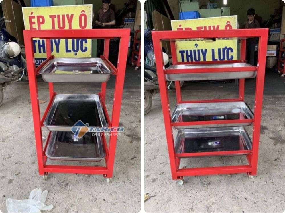 Xe đựng đồ nghề 3 máng inox Lộc Phát X3MIN