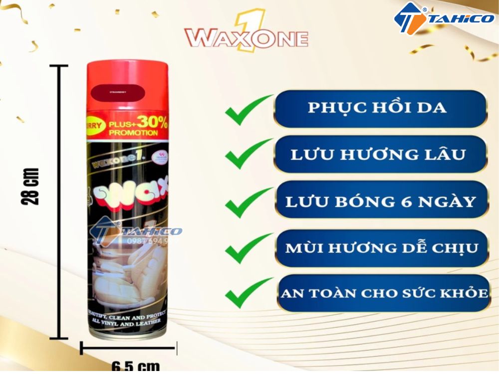 Xịt bóng da, dưỡng nhựa Waxone | Nhiều hương