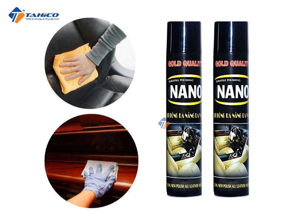 Đặc điểm xịt bóng đa năng da và gỗ NANO Waxco