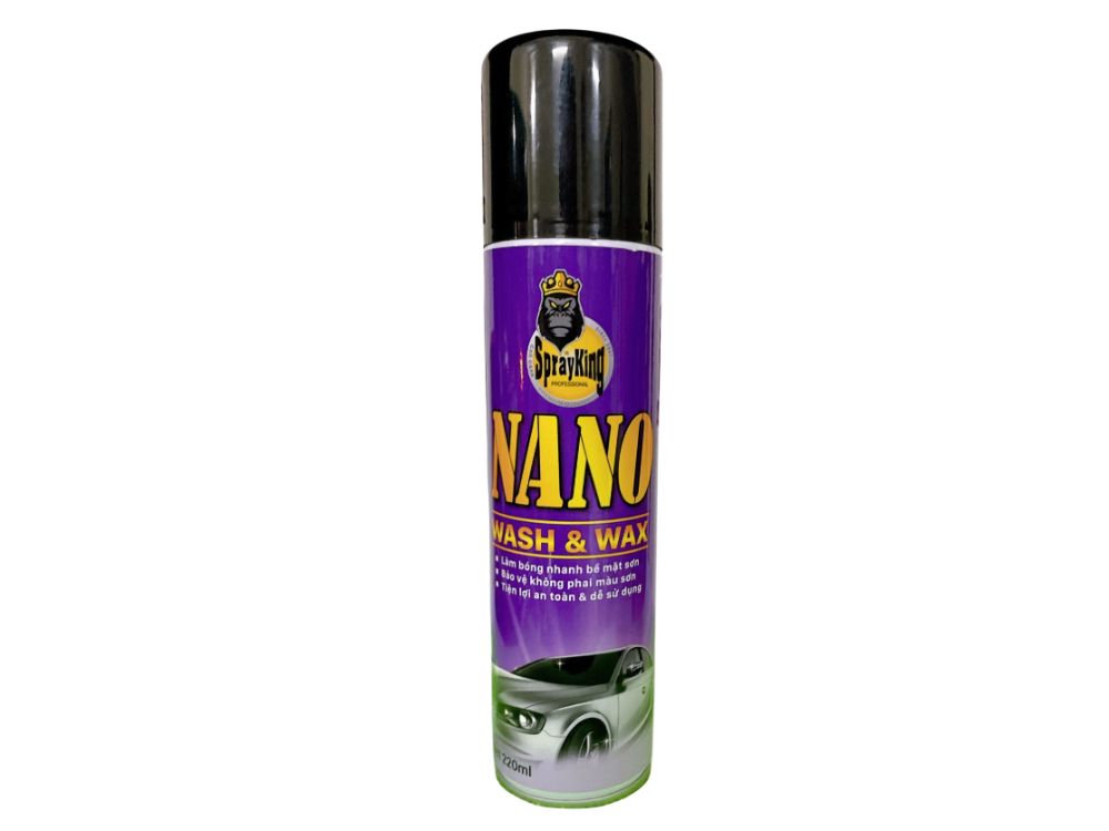 Xịt bóng dàn áo Nano Sprayking Wash & Wax 220ml