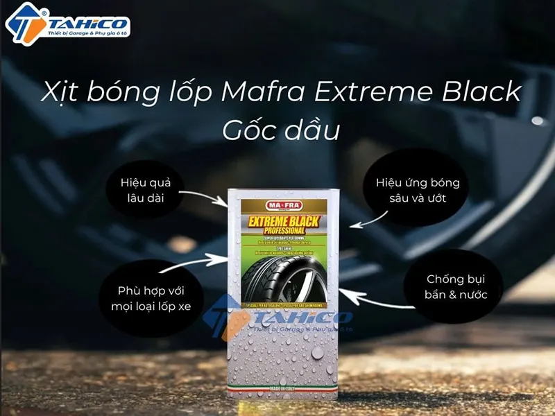 Xịt bóng lốp Mafra Extreme Black 4,5 lít