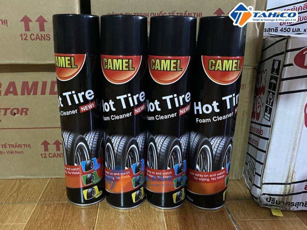 Xịt bóng lốp xe Camel Hot Tire 650ml