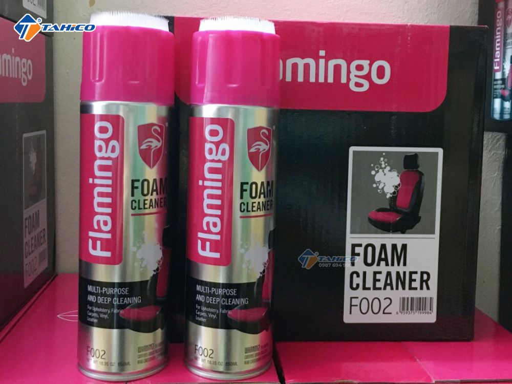 Xịt bọt tẩy nội thất Flamingo Foam Cleaner F002 650ml