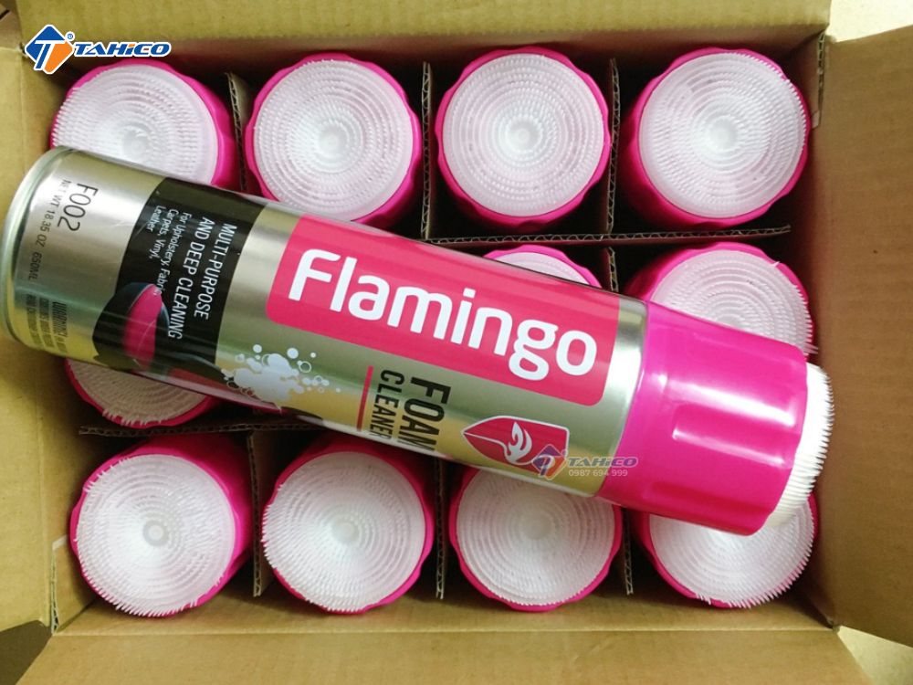 Xịt bọt tẩy nội thất Flamingo Foam Cleaner F002 650ml