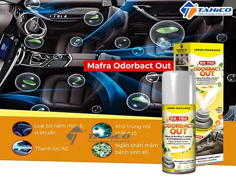 Xịt khử mùi nội thất Mafra Odorbact Out hương trà