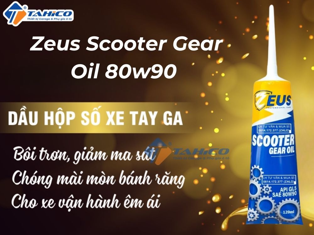 Dầu nhớt hộp số Zeus Scooter Gear Oil 80w90 120ml